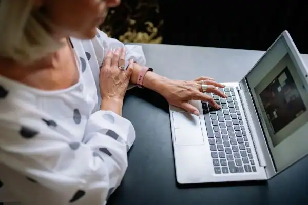 Image of woman attending online mediation Barnet services from Barker Mediation