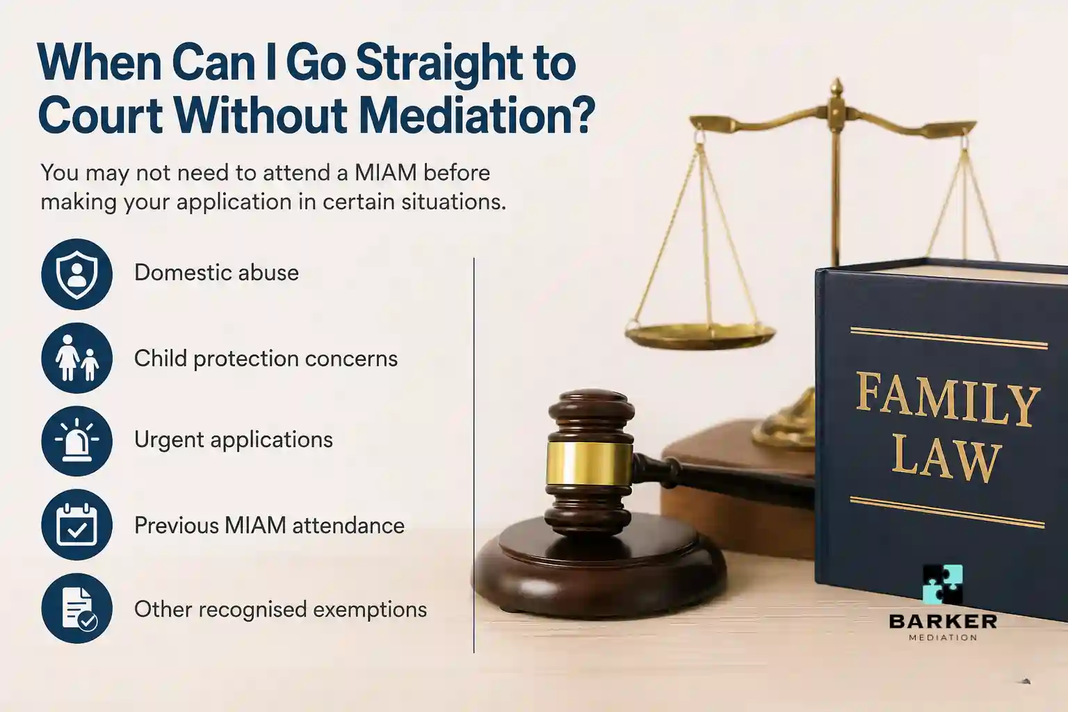 When Can I Go Straight to Court Without Mediation Barnet?